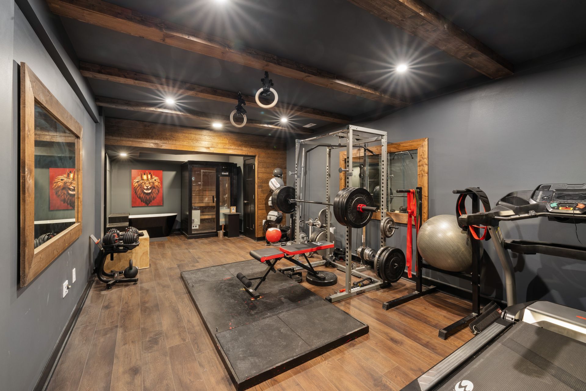 In-home personal training session